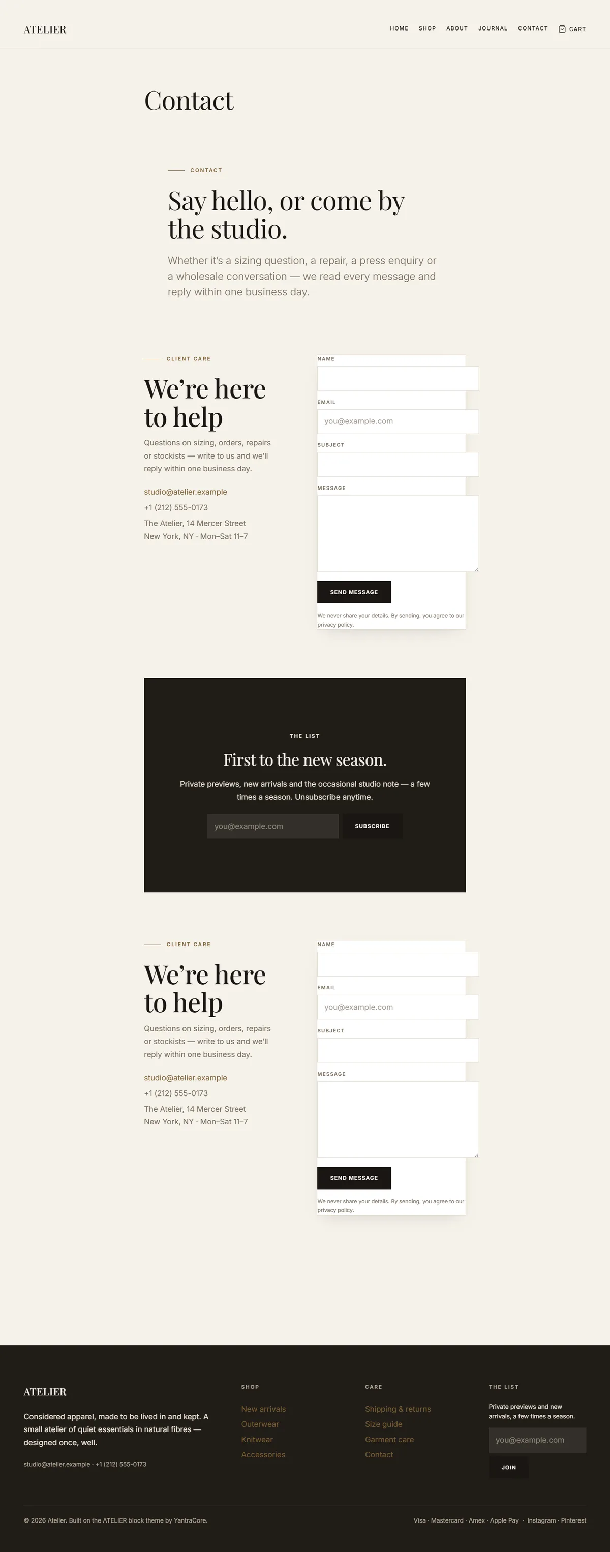 ATELIER — WooCommerce Fashion Theme — screenshot 5
