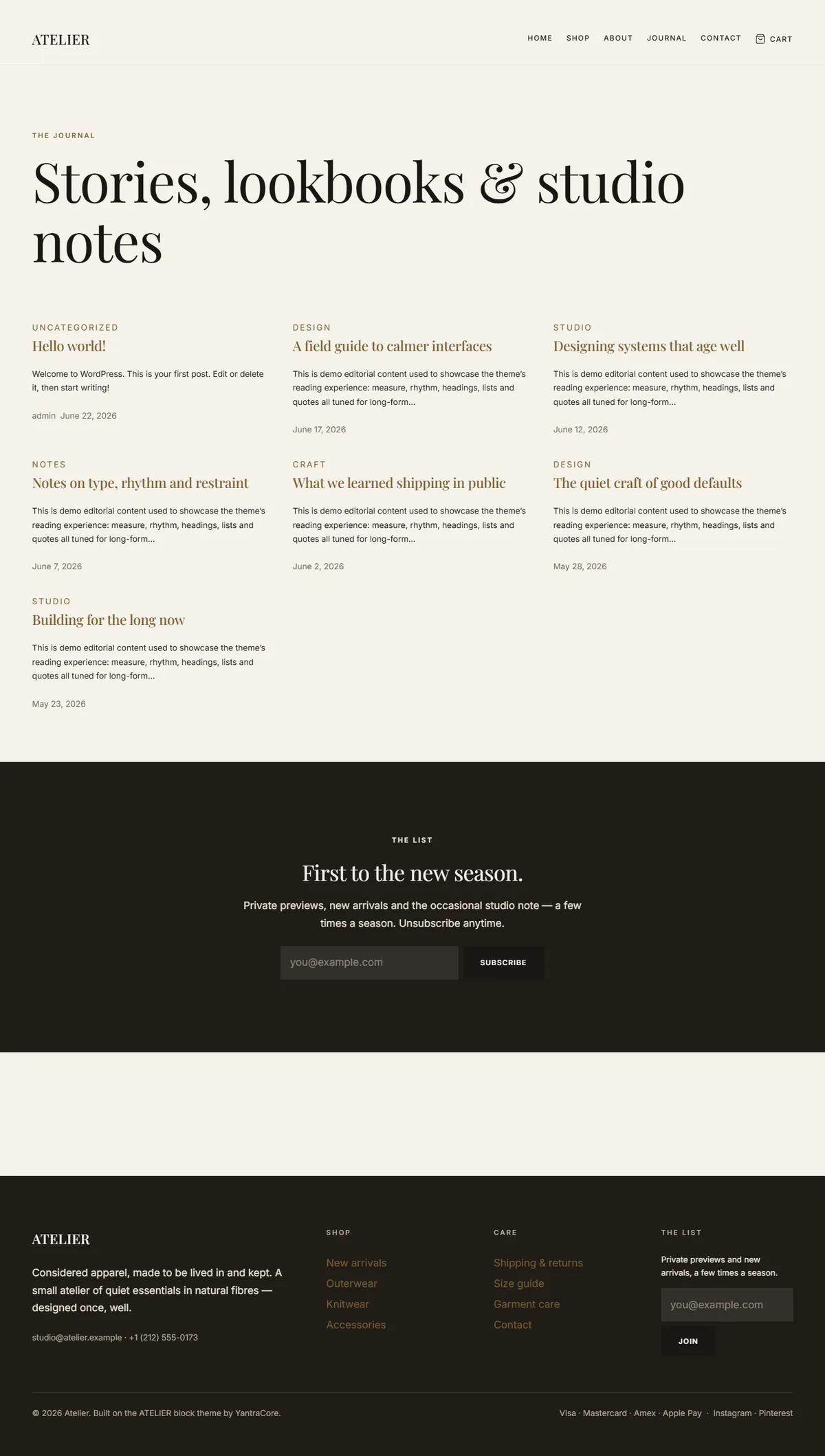 ATELIER — WooCommerce Fashion Theme — screenshot 4