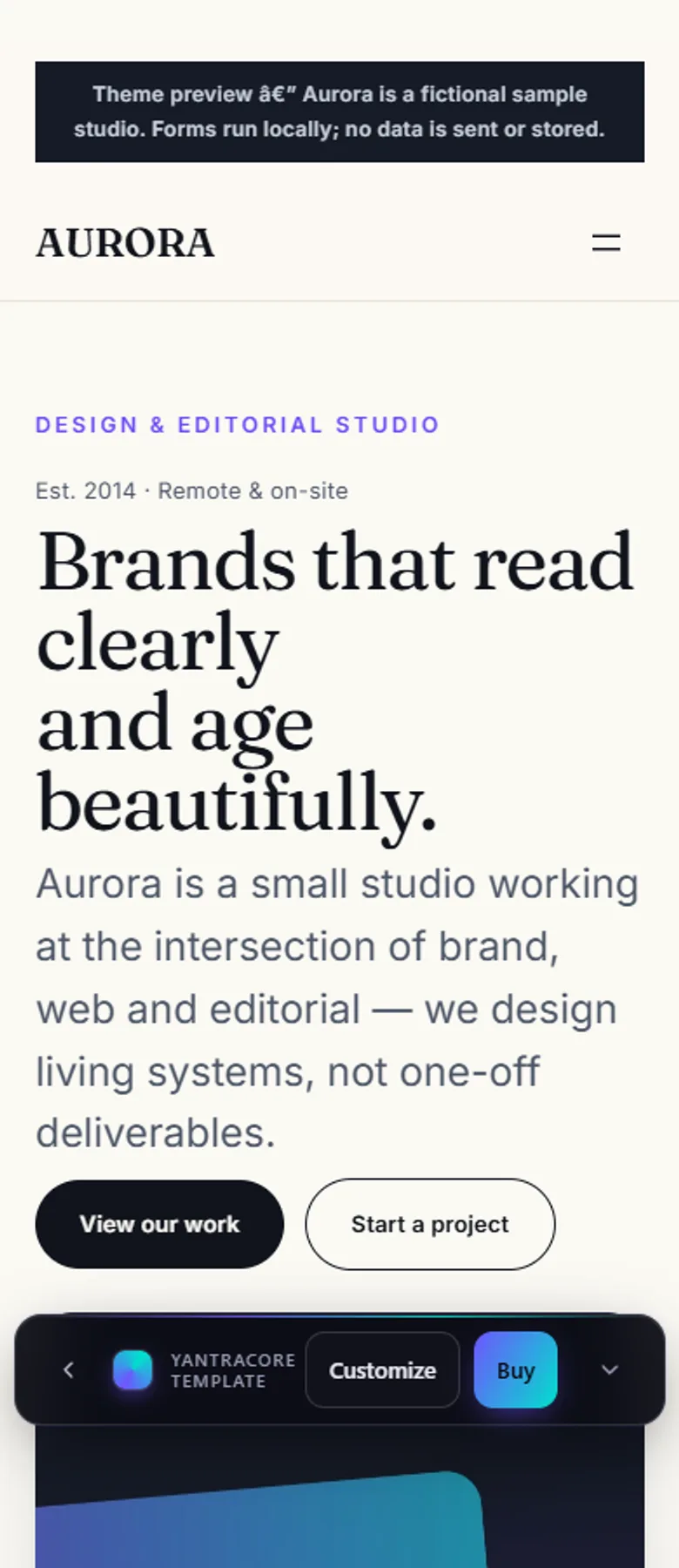AURORA — WordPress Block Theme - screenshot 7