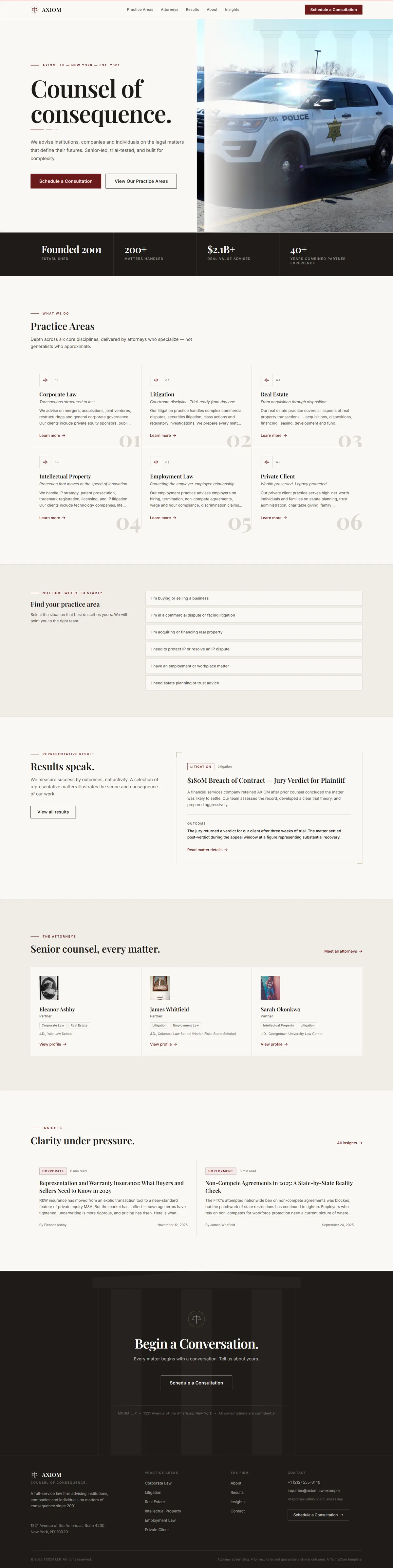 AXIOM — Law Firm — screenshot