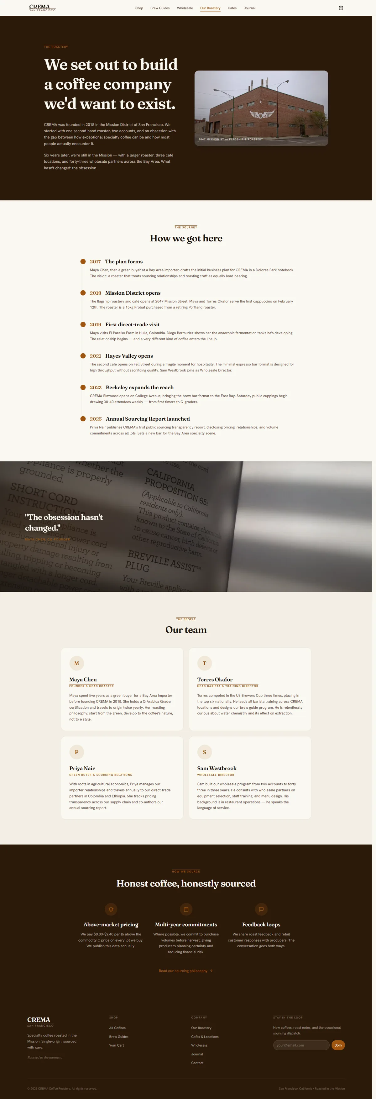 CREMA — Specialty Coffee Roaster & Café — screenshot 2