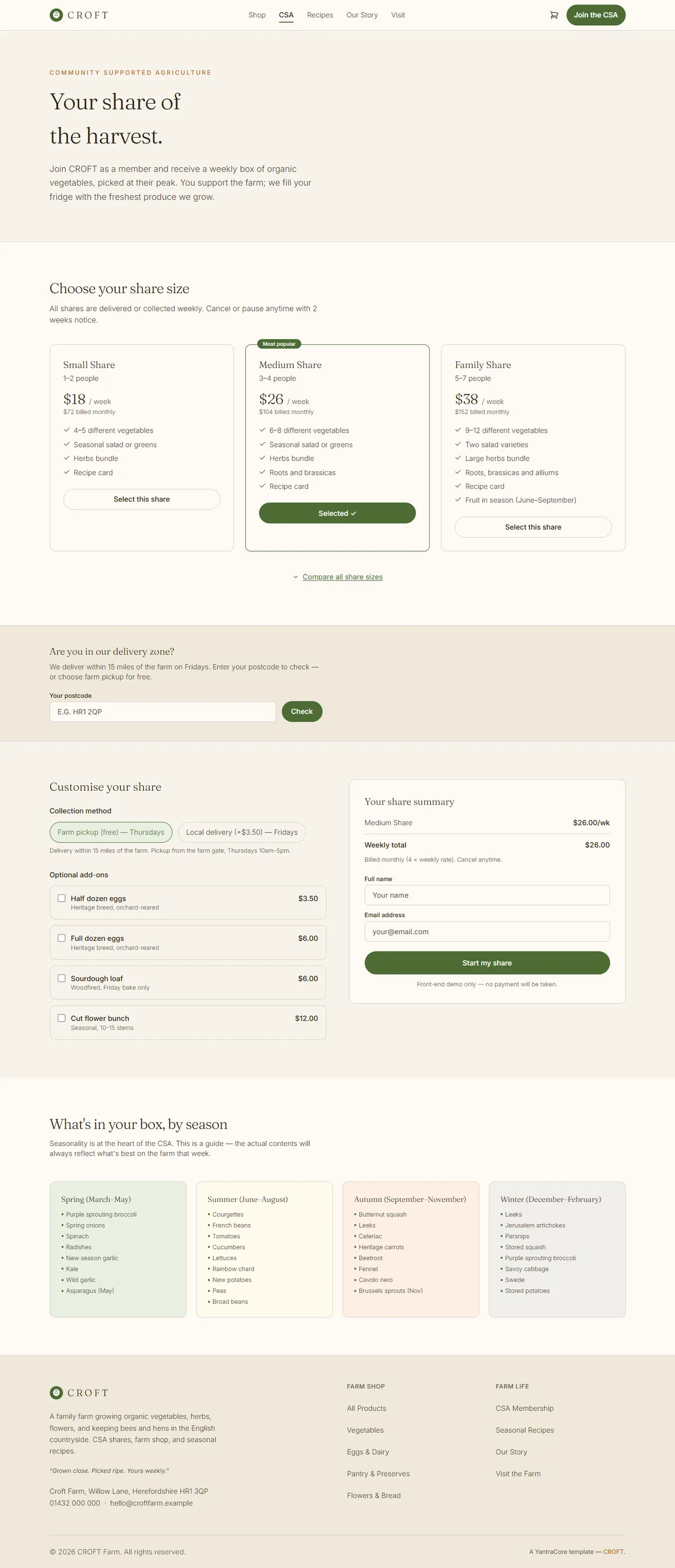 CROFT — Farm-to-Table & CSA Shop — screenshot 3