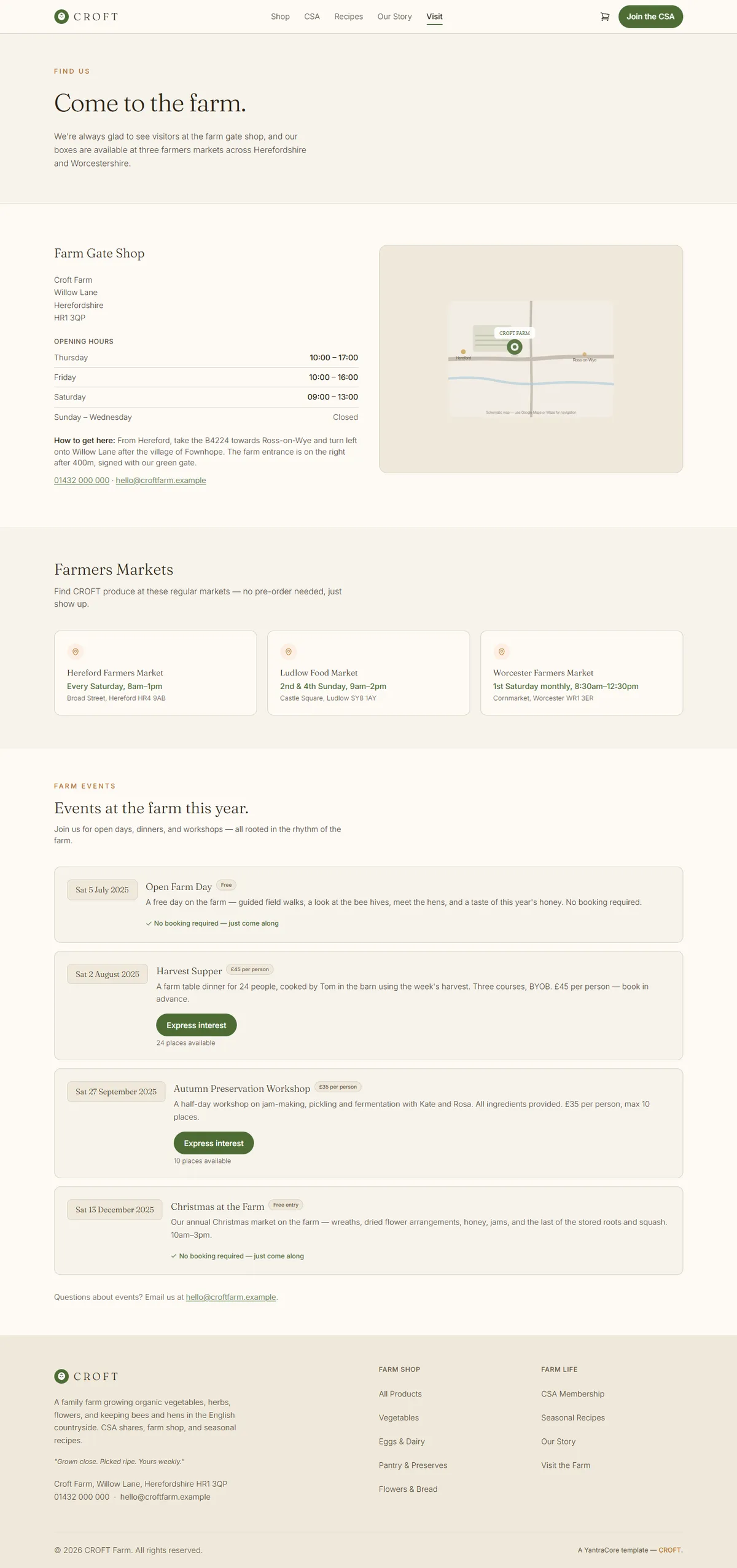 CROFT — Farm-to-Table & CSA Shop — screenshot 5