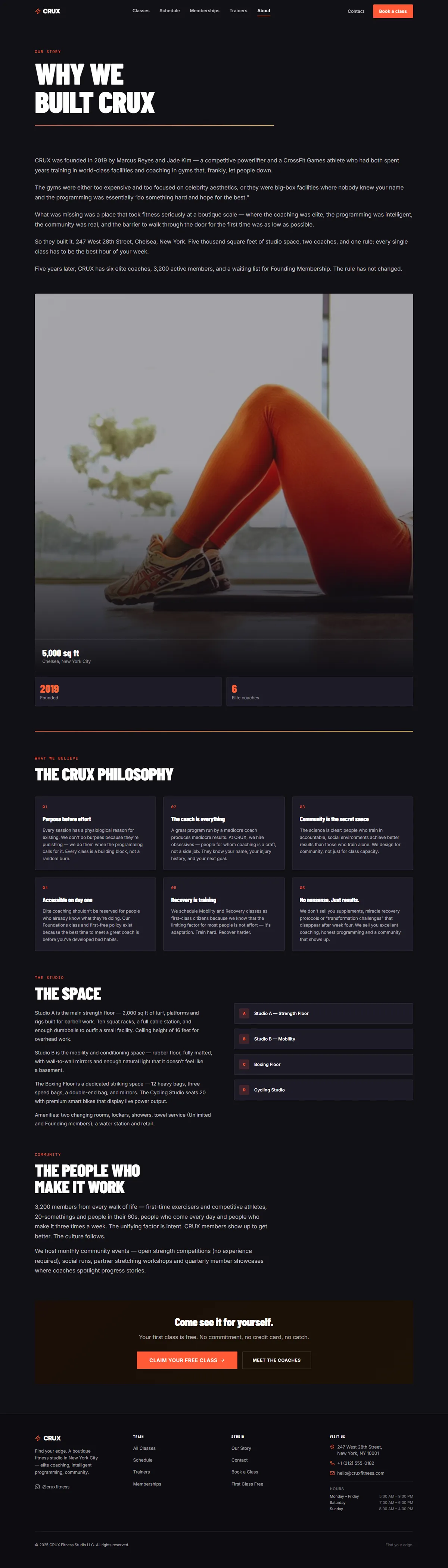 CRUX — Boutique Fitness Studio — screenshot 6