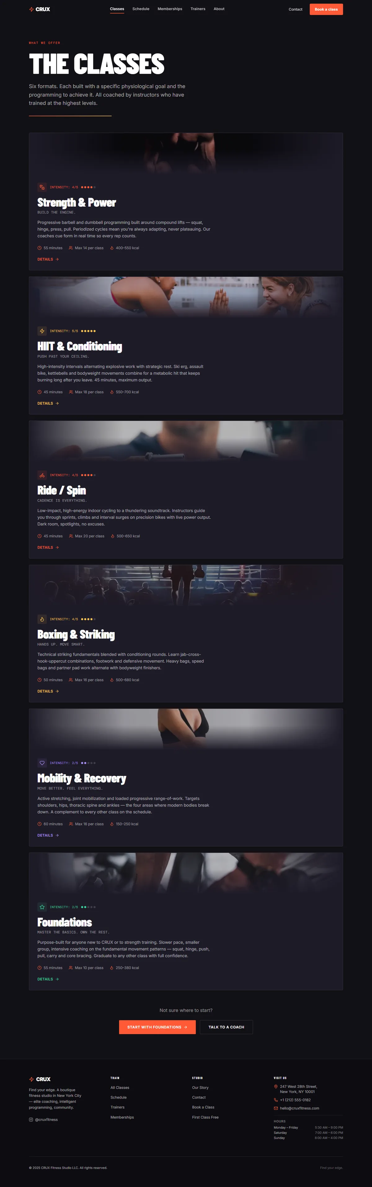 CRUX — Boutique Fitness Studio — screenshot 3