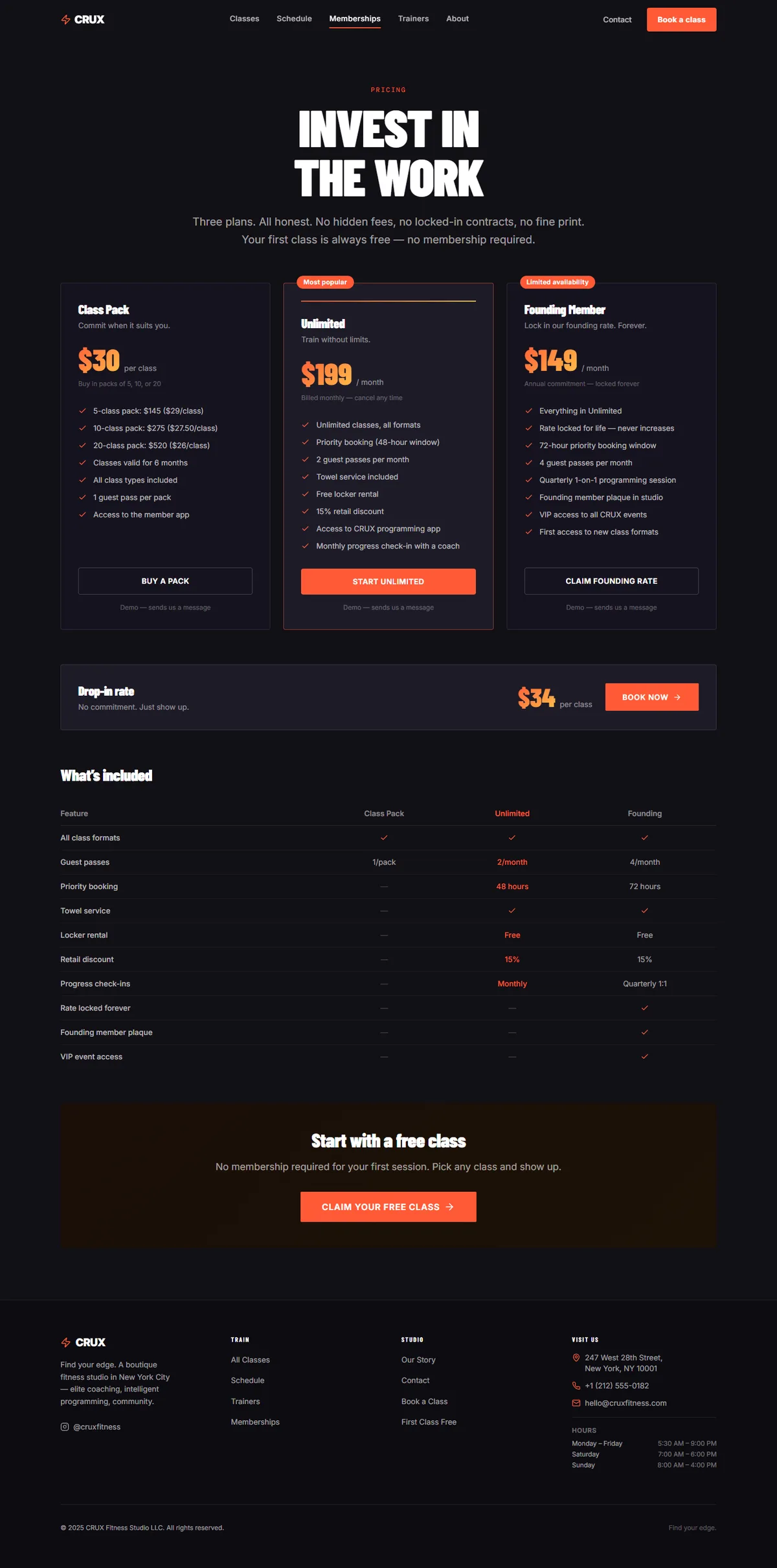 CRUX — Boutique Fitness Studio — screenshot 4