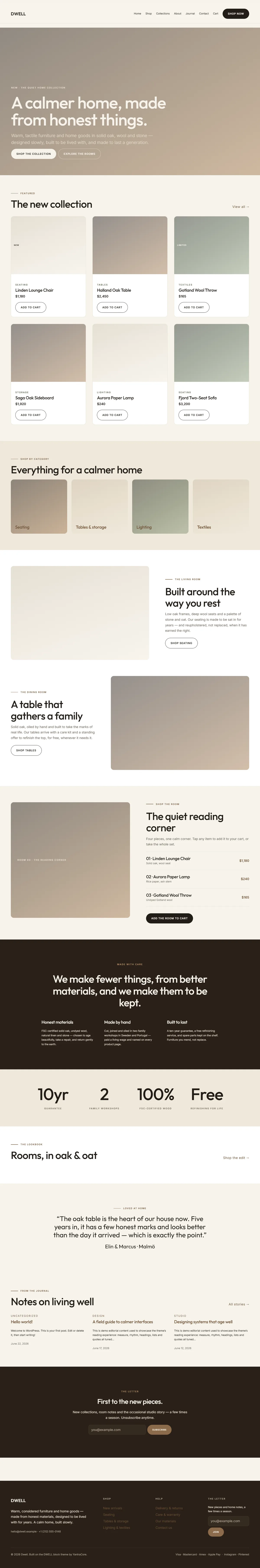 DWELL — WooCommerce Furniture & Home-Goods Theme — screenshot