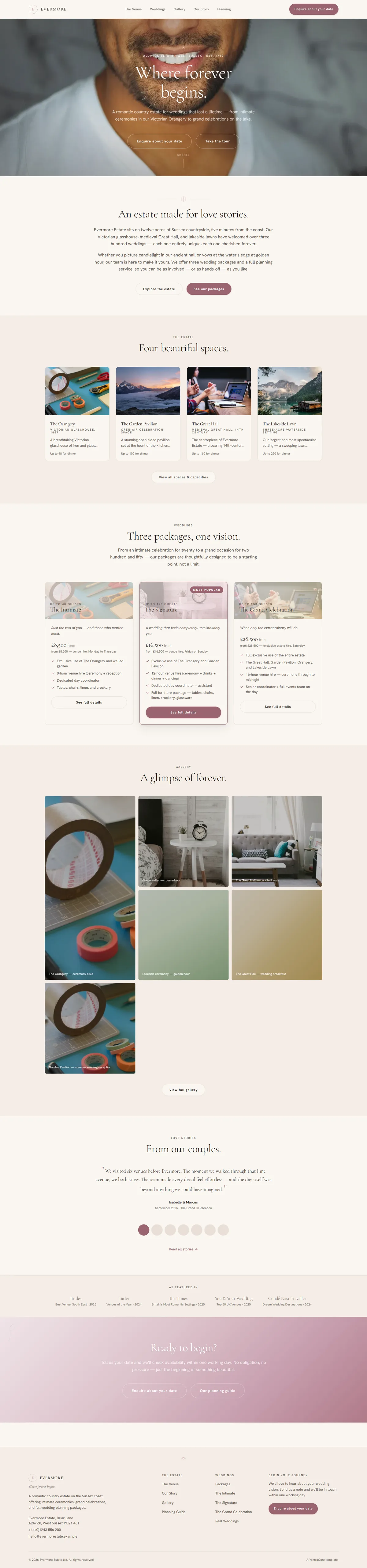 EVERMORE — Wedding Venue & Planner — screenshot