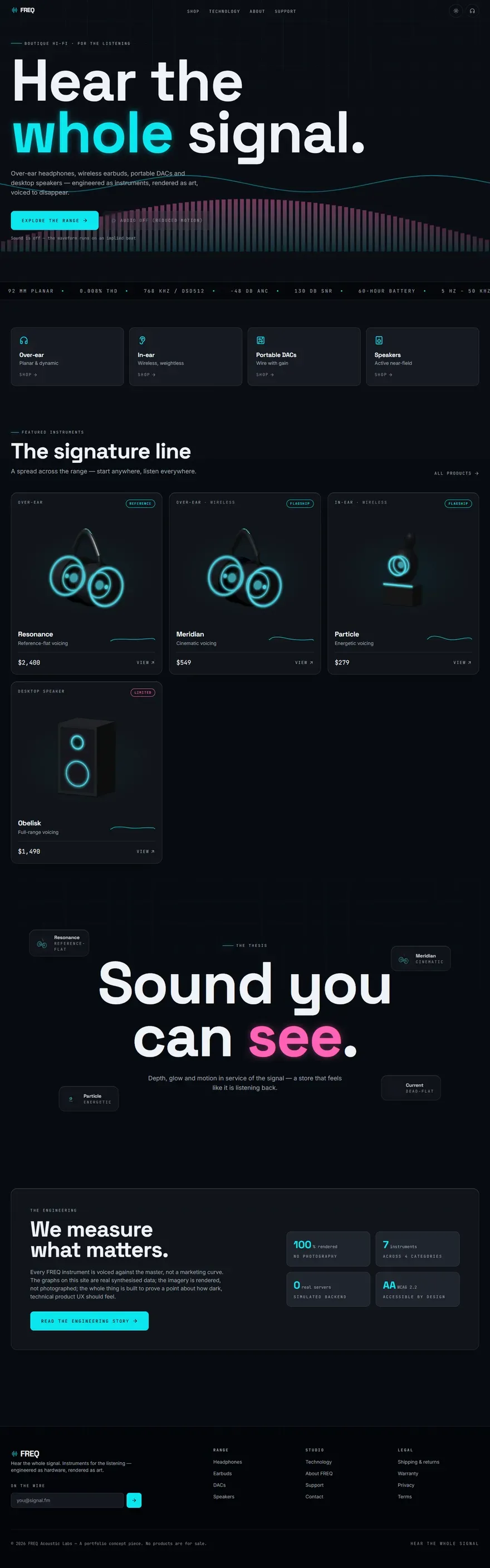 FREQ — Boutique Hi-Fi — screenshot