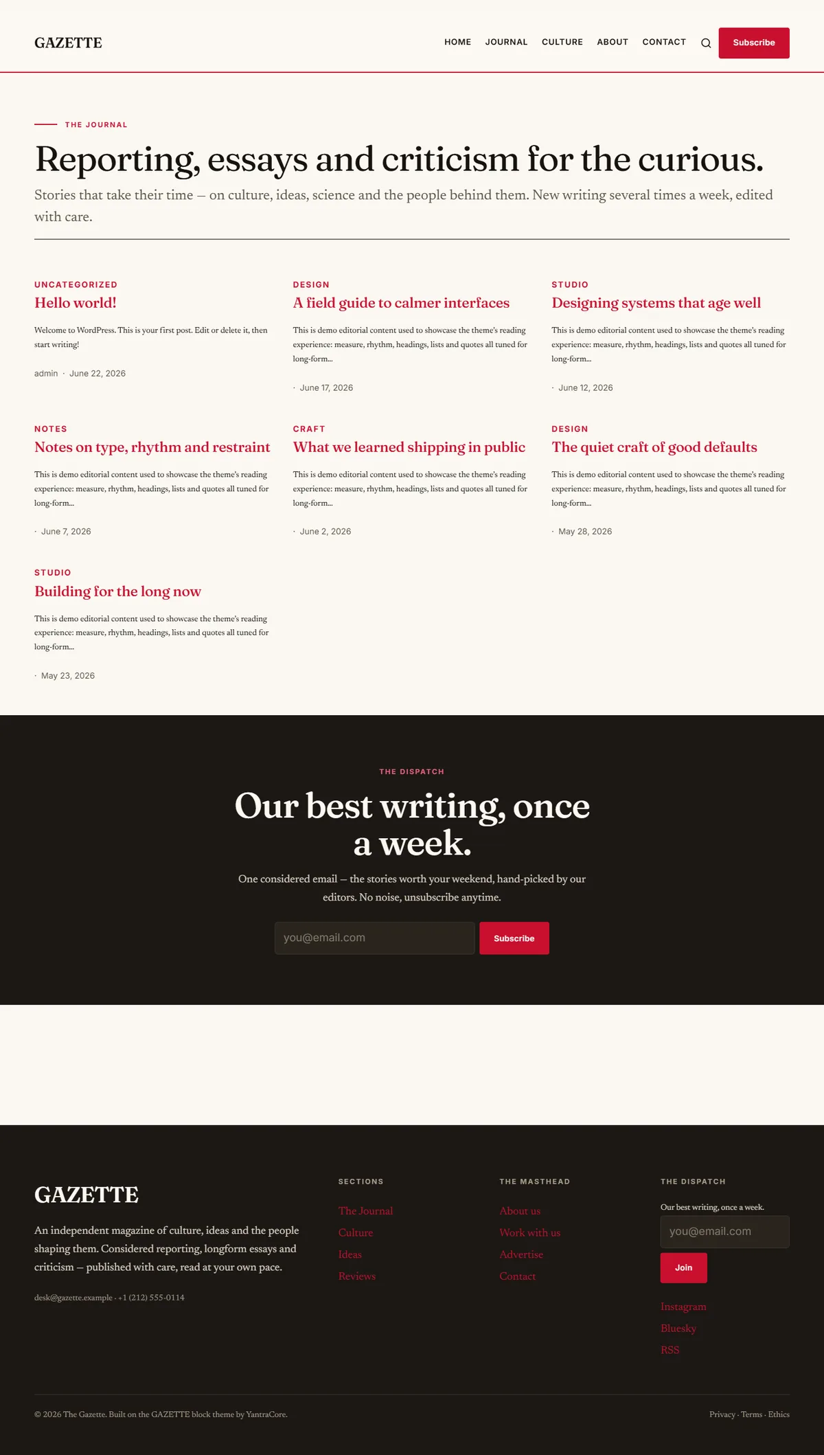 GAZETTE — WordPress Magazine Theme — screenshot 3