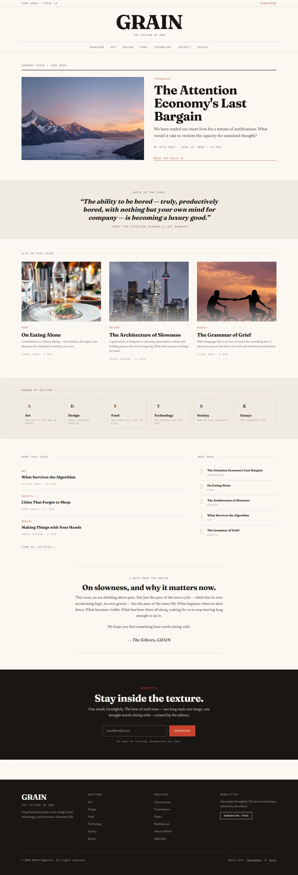 GRAIN — Digital Culture Magazine — screenshot