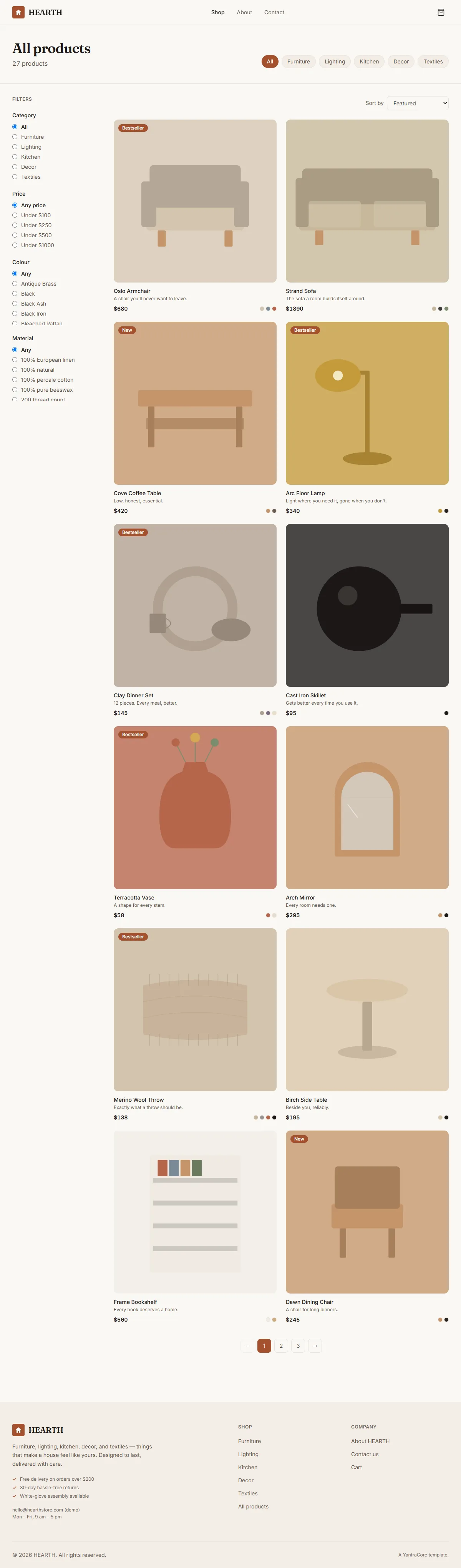 HEARTH — Home & Living Store — screenshot 2