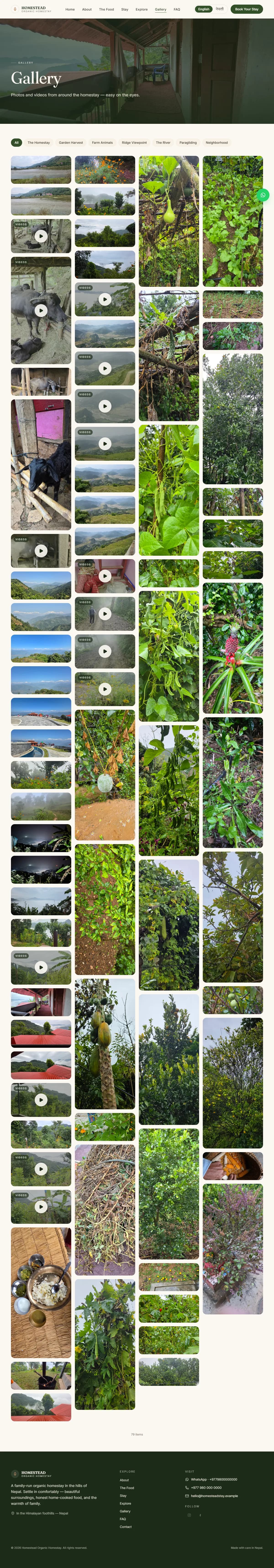 HOMESTEAD — Organic Homestay & Farm Stay — screenshot 2