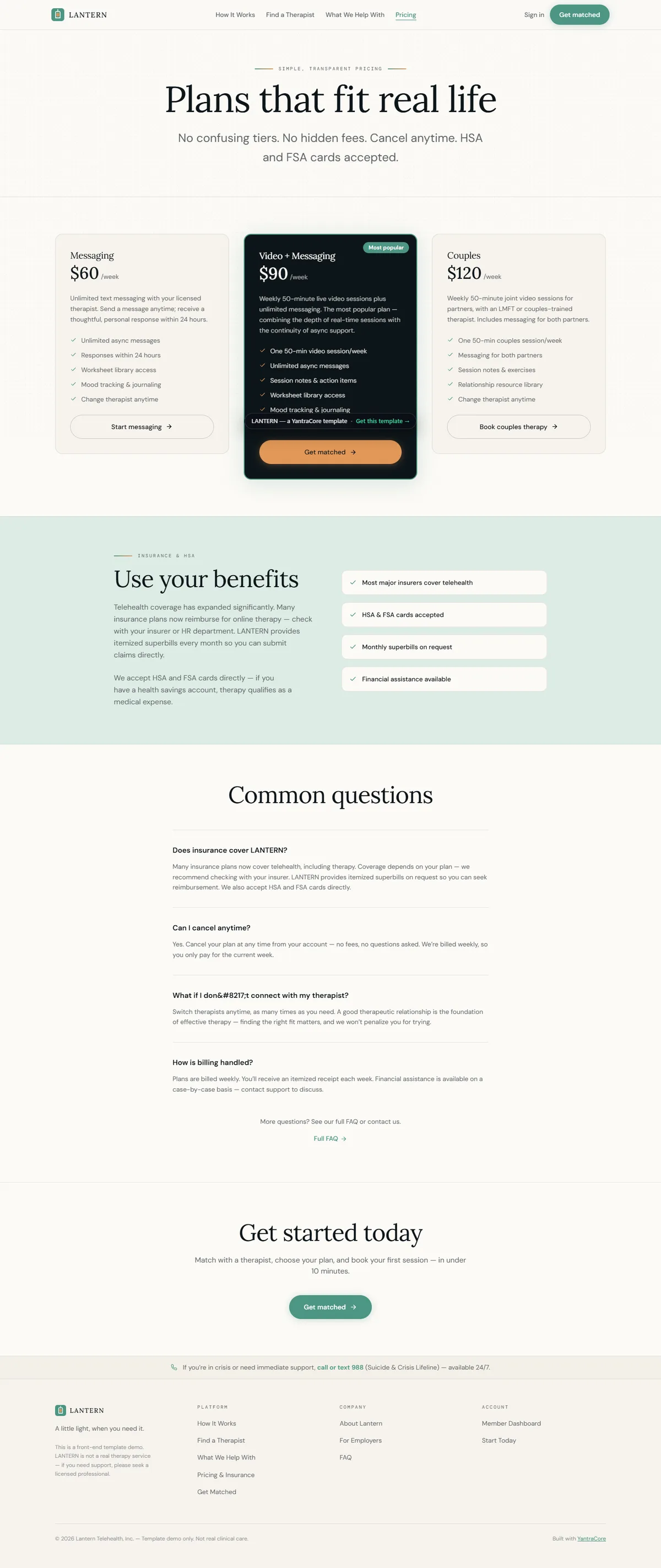 LANTERN — Telehealth & Therapy Platform — screenshot 5