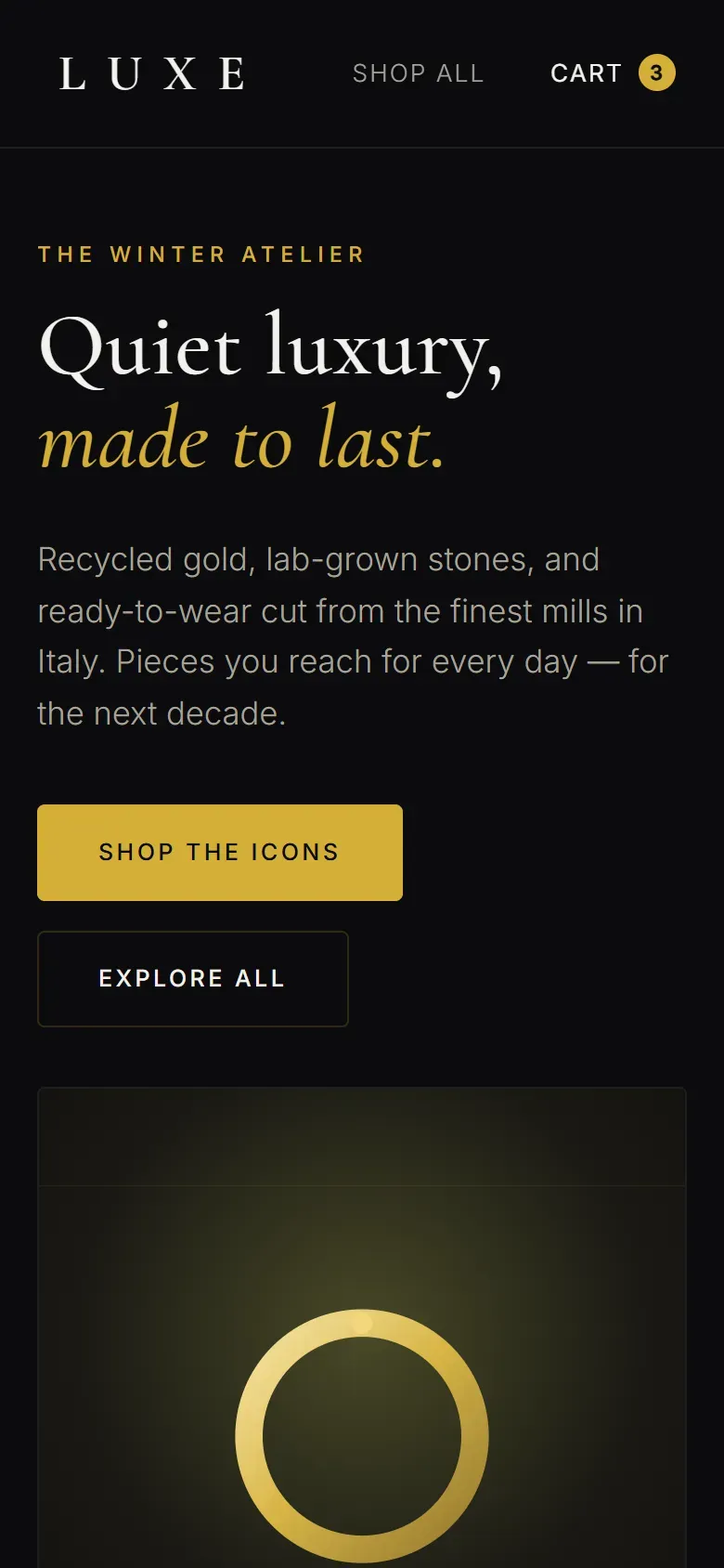 LUXE — Shopify Hydrogen Storefront - screenshot 6