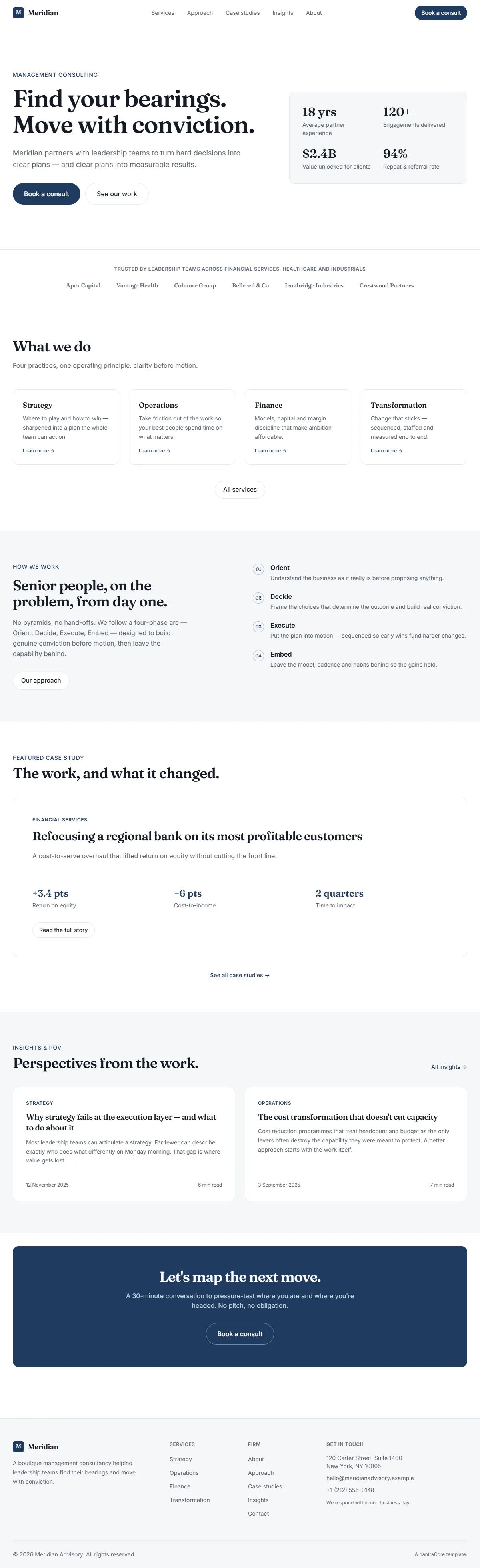 MERIDIAN — Management Consulting — screenshot