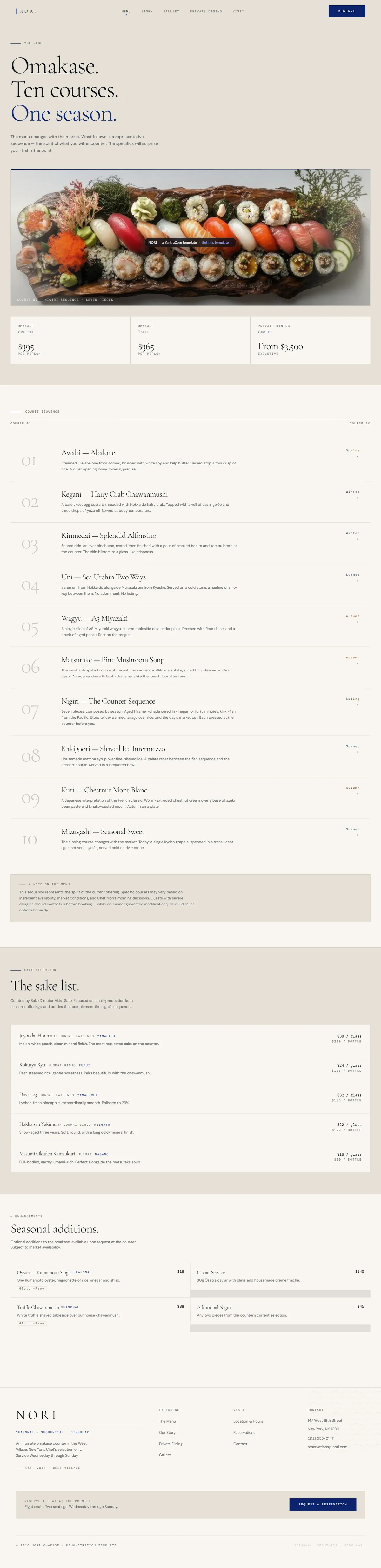 NORI — Omakase Restaurant — screenshot 3