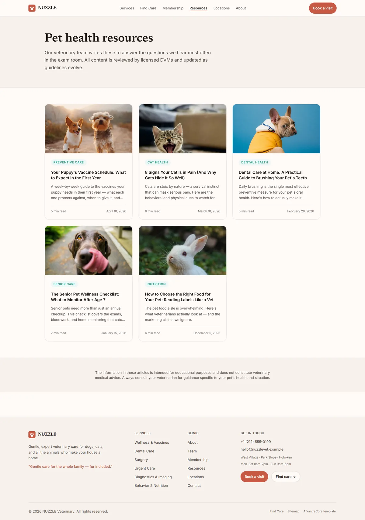 NUZZLE — Veterinary Clinic & Pet Care — screenshot 5
