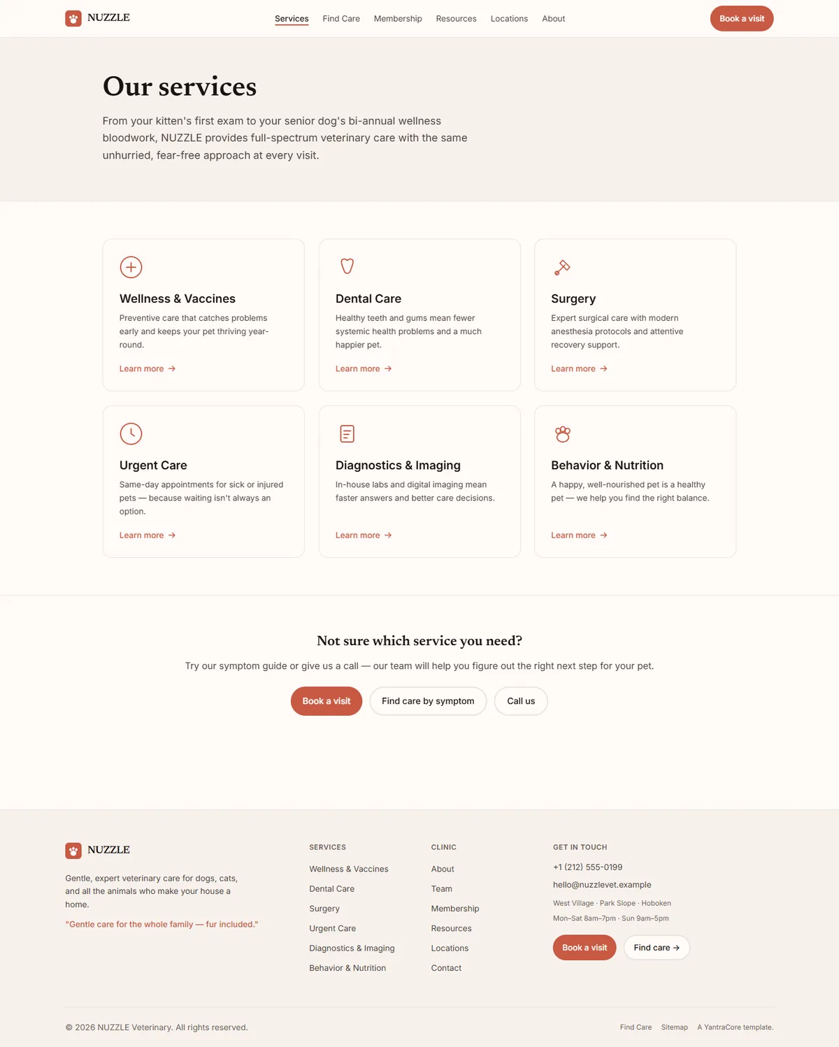 NUZZLE — Veterinary Clinic & Pet Care — screenshot 2