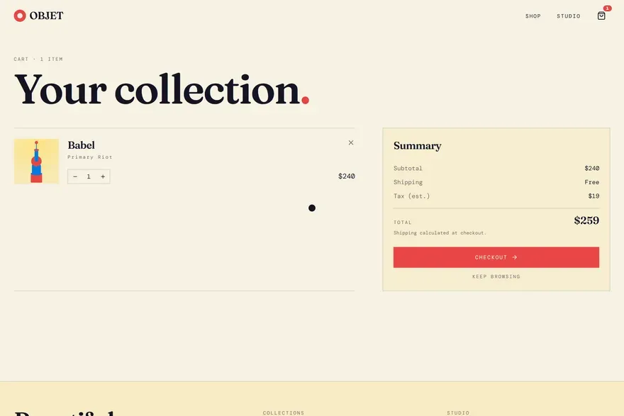 OBJET — Postmodern Design Objects — screenshot 5
