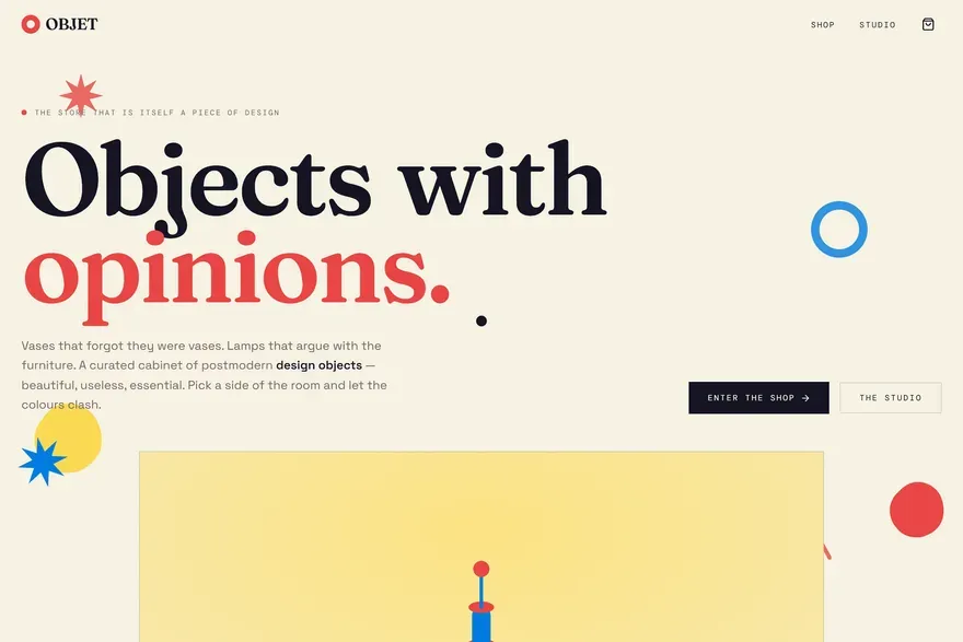 OBJET — Postmodern Design Objects — screenshot
