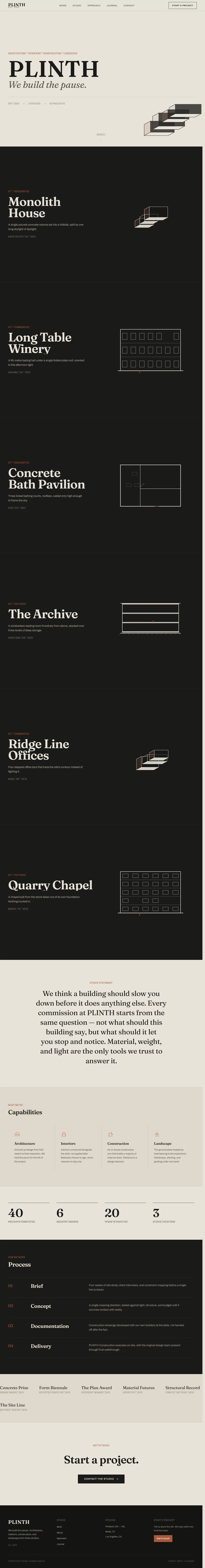 PLINTH — Architecture Studio — screenshot