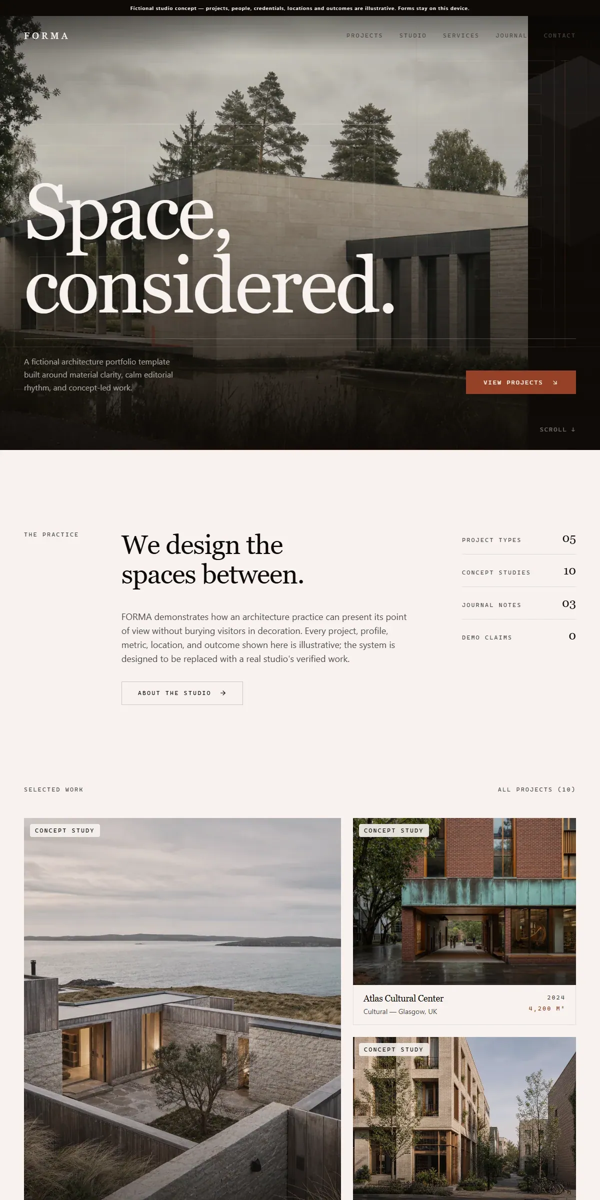 FORMA website preview