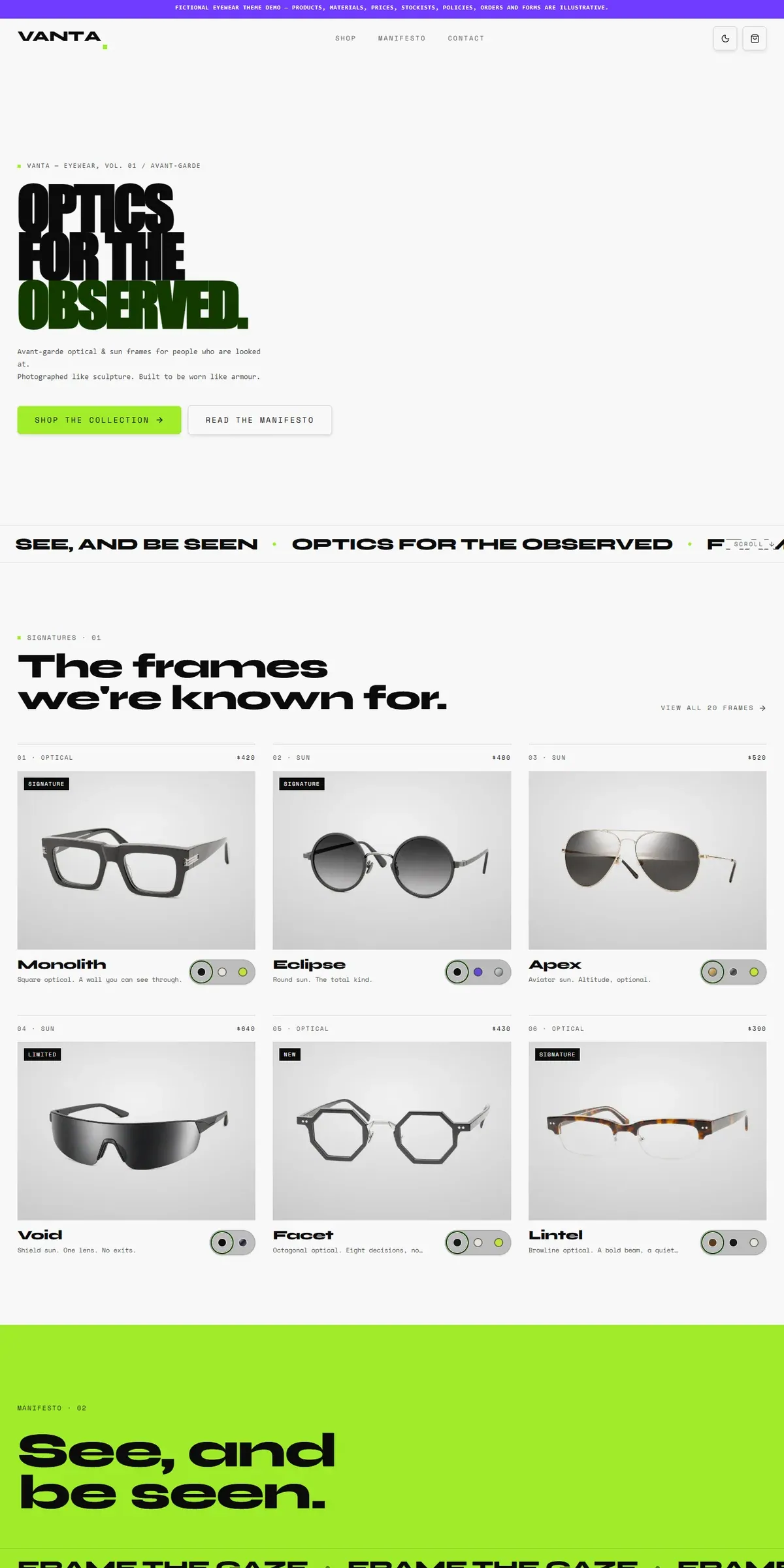 VANTA website preview