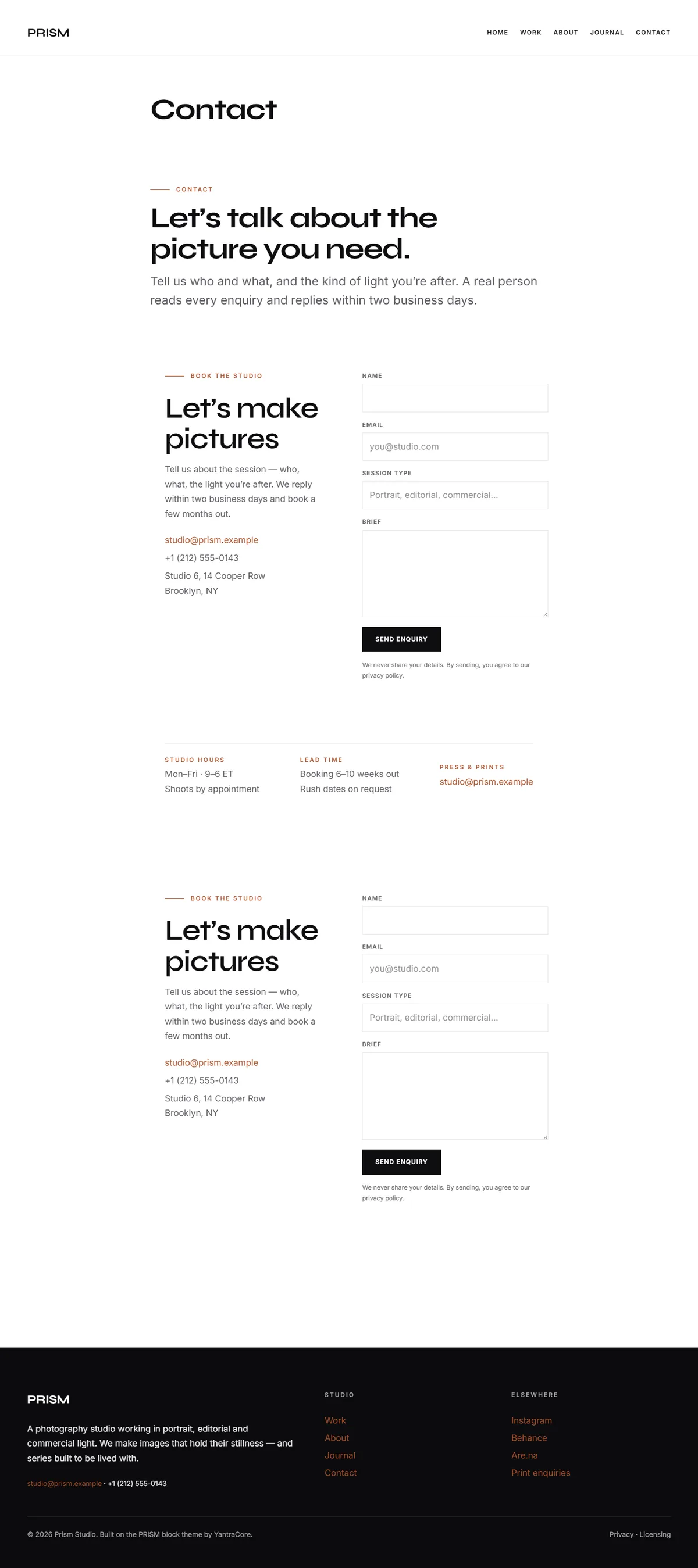 PRISM — WordPress Photography Theme — screenshot 5