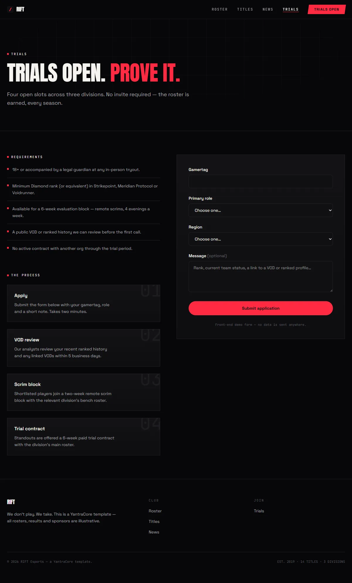 RIFT — Esports Organization — screenshot 5