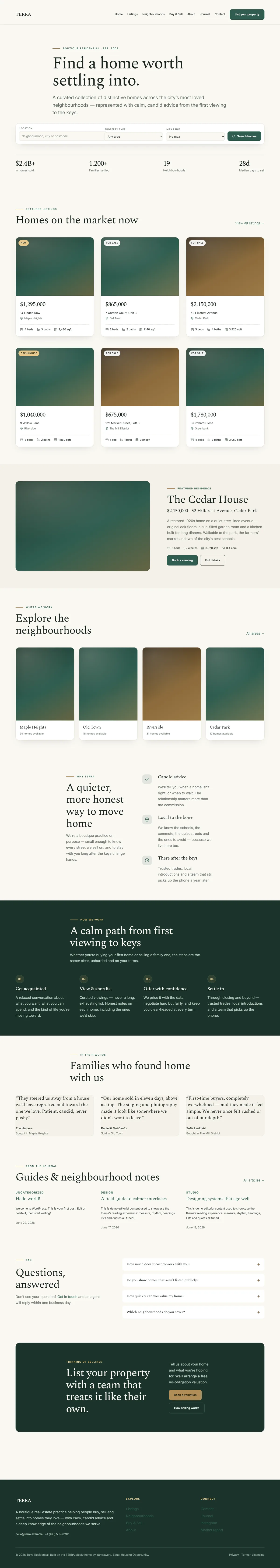 TERRA — WordPress Real-Estate Theme — screenshot