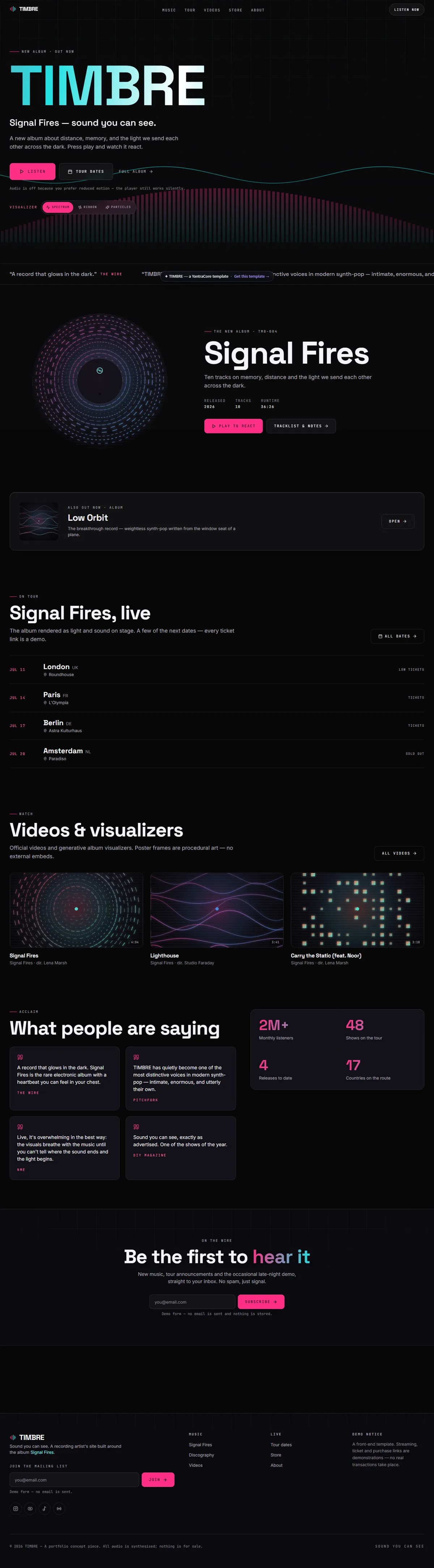 TIMBRE — Music Artist & Album — screenshot