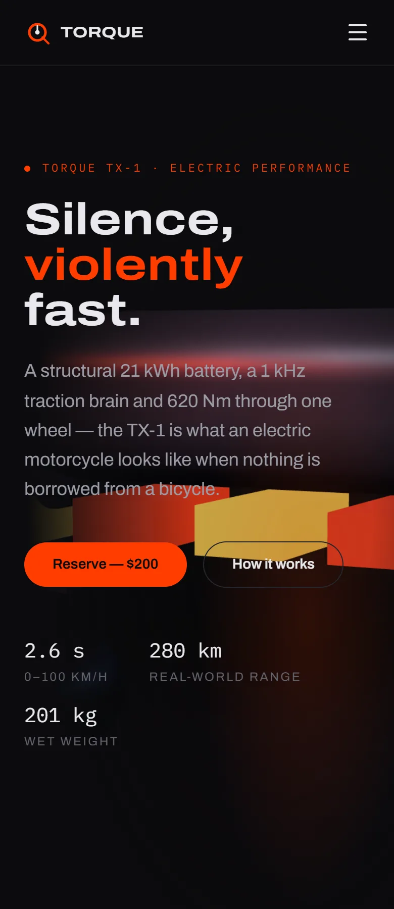 TORQUE — Electric Motorcycle Launch — screenshot 7