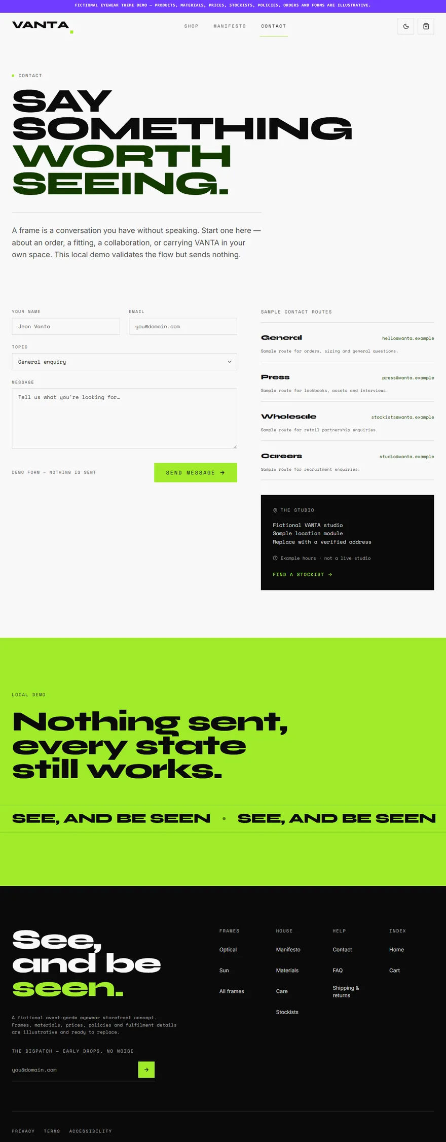 VANTA — Avant-Garde Eyewear - screenshot 5