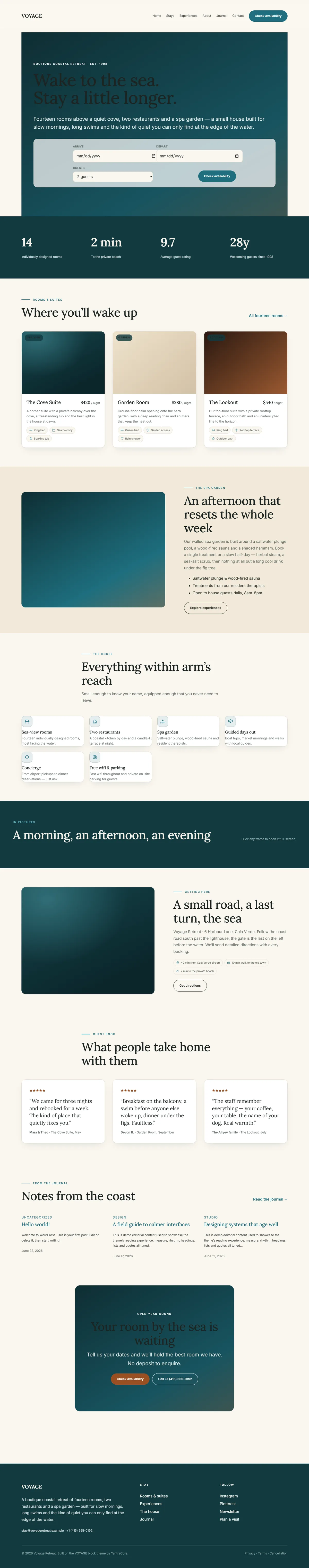 VOYAGE — WordPress Block Theme — screenshot