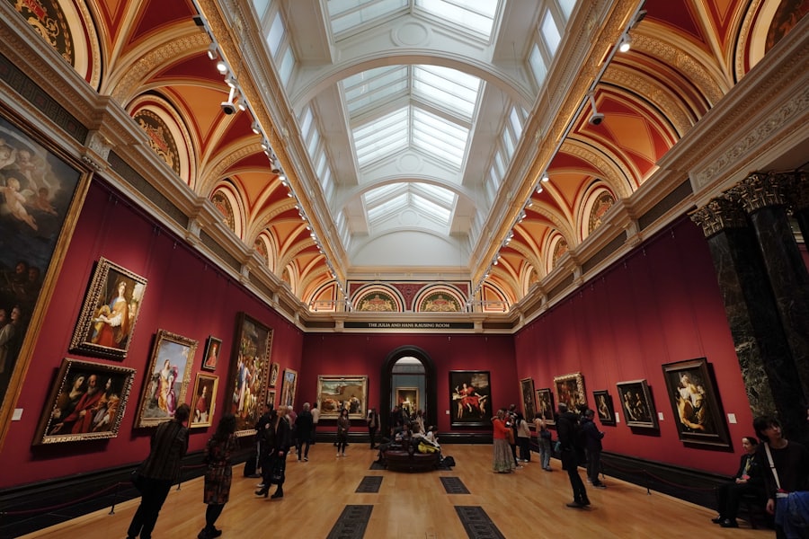 A gallery wall of framed images, the shape a photographer's portfolio has to hold