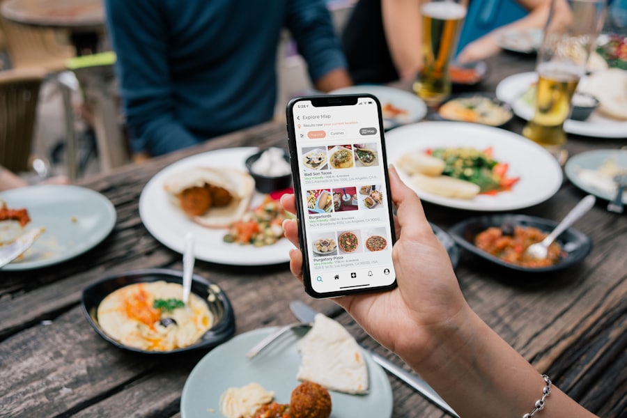 A diner browsing a restaurant's online menu on a phone