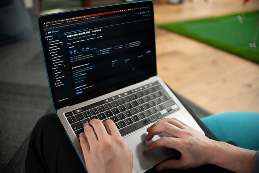 A laptop showing a chat conversation window