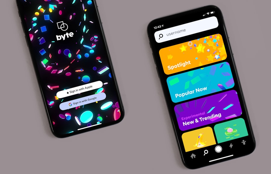 A phone showing a clean, responsive app screen resting on a plain surface